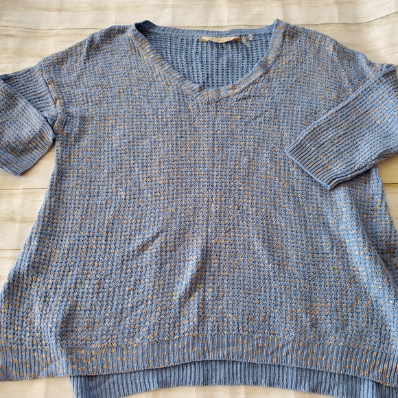 Soft Surroundings Sweaters - Soft Surrounding blue and gold  sweater size M